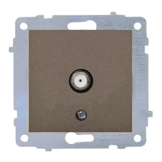 Ovivo Grano Metalik Mocha F Konnektör Uydu Prizi