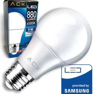 Ack Led Ampul 9W Beyaz Işık (Samsung Ledli) 6500K 880 Lumen E27 Duylu